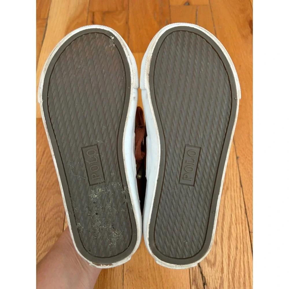 Polo Ralph Lauren Sayer Leather Sneakers Brown Size 12